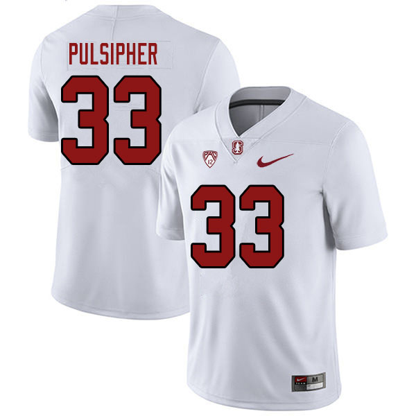 Men #33 Anson Pulsipher Stanford Cardinal College Football Jerseys Sale-White